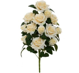 CONJUNTO ROSAS-CAP (A) X 13-51CM (CREMA)