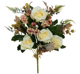 CONJUNTO ROSAS MIX (A)X12-58 CM (CREMA)