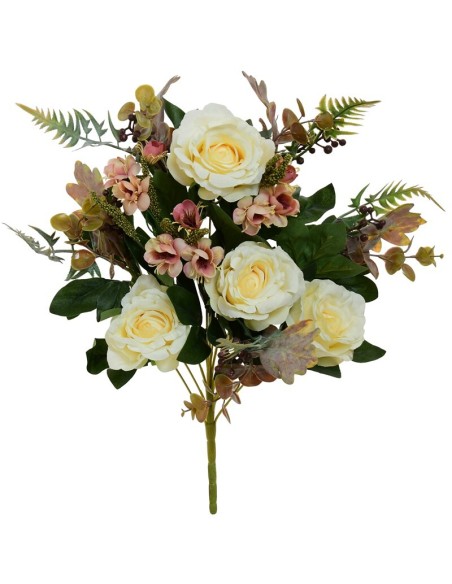 CONJUNTO ROSAS MIX (A)X12-58 CM (CREMA)