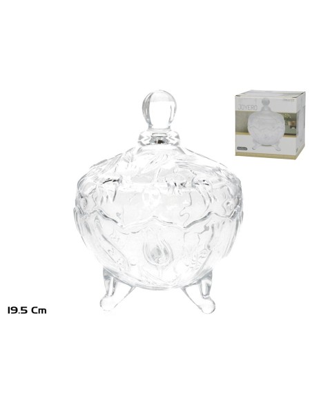 JOYERO CRISTAL CON TAPA 14x19,5CM