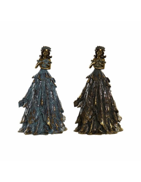 FIGURA RESINA 17X12,5X29,5 MUJER VESTIDO 2 SURT.