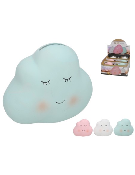 HUCHA NUBE CERAMICA 11X6,6X9,5 CM