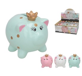 HUCHA CERDITO CERAMICA 3 COLORES SURT 10.7X9.3X10.