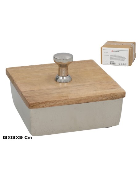 ORGANIZADOR CON TAPA CUADRADO 13X13X9CM LAIKA