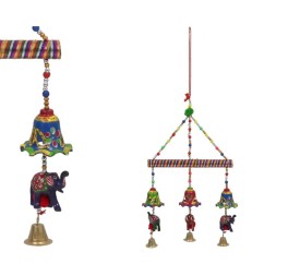 CARRILLON DE VIENTO 3 CAMPANAS Y ELEFANTES 48CM