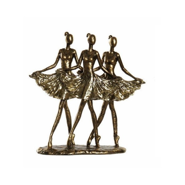 FIGURA RESINA 29X9X30,5 BAILARINAS COBRIZO