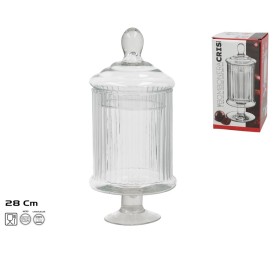 BOMBONERA CRIS RAYADA 28 CM