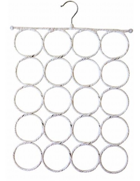 PERCHA PARA BUFANDA 20 ANILLAS BLANCA