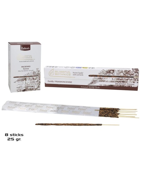 INCIENSO 25G 8 STICKS TULASI EARTHY FRANKINCENSE INCIENSO 25G 8 STICKS TULASI EARTHY FRANKINCENSE