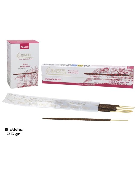 INCIENSO 25G 8 STICKS TULASI ENCHANTING ROSE