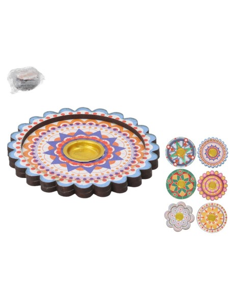 PORTA INCIENSO CONO JNANI MULTICOLOR 7,5X7,5CM 6 S