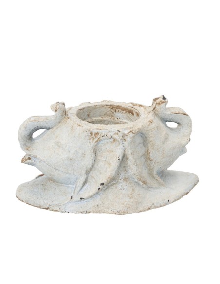 PORTA VELA TE CABEZA ELEFANTE 11X6X5CM