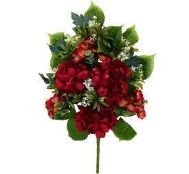 CONJUNTO PEONIA X 12 -59CM (ROJO)