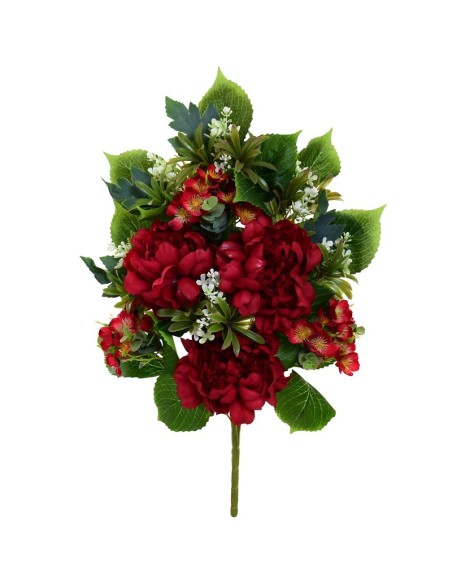 CONJUNTO PEONIA X 12 -59CM (ROJO)