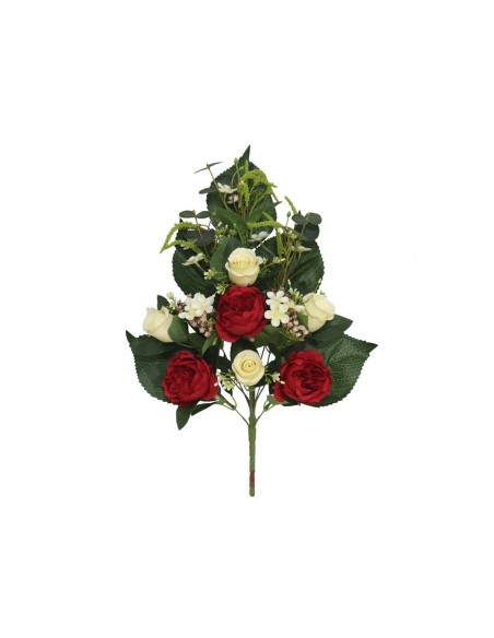 CONJUNTO ROSA INGLESA X 12 -56 CM (ROJO)