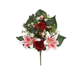 CONJUNTO ROSA LILIUM X 8-52 CM (ROJO)