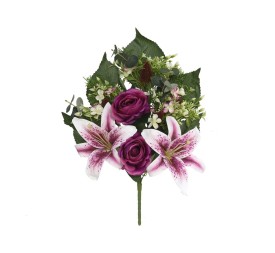 CONJUNTO ROSA LILIUM  X 8-52CM (VIOLETA)