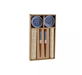 SUSHI SET 6 BAMBU MELAMINA 35X20X3,5 AZUL