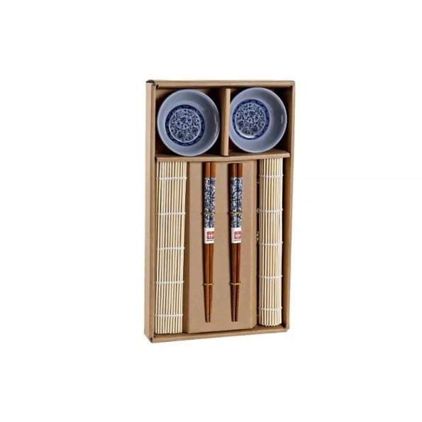 SUSHI SET 6 BAMBU MELAMINA 35X20X3,5 AZUL