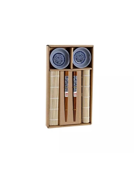 SUSHI SET 6 BAMBU MELAMINA 35X20X3,5 AZUL