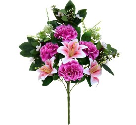 CONJUNTO CLAVEL-LILY X 12 -56CM (FUCSIA)