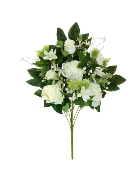 CONJUNTO ROSAS MIXED X 9 -59CM (BLANCO)