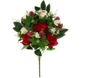 CONJUNTO ROSAS MIXED X 9 -59CM (ROJO)