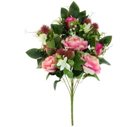 CONJUNTO ROSAS MIXED X 9 -59CM (VIOLETA)