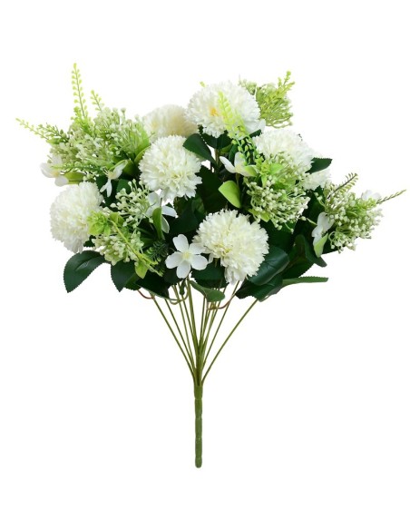 RAMO CRISANTEMO X 13 -57CM (BLANCO)