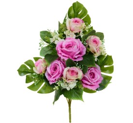 CONJUNTO ROSAS-CAPULLOS X8-54CM (VIO)