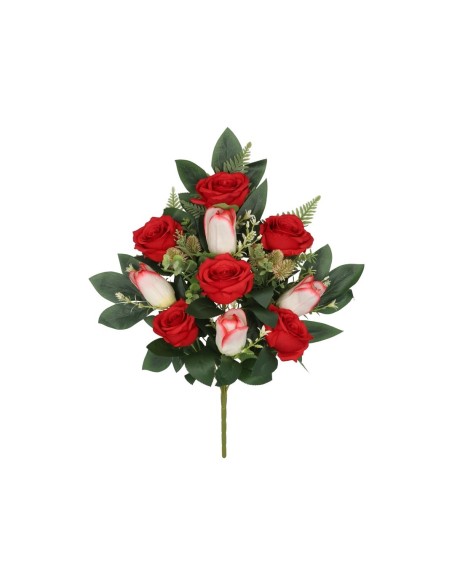 CONJUNTO ROSA-TULIPAN X 12 -56CM (ROJO)