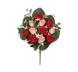 CONJUNTO ROSA-CAPULLO X 11 -56CM(ROJO)