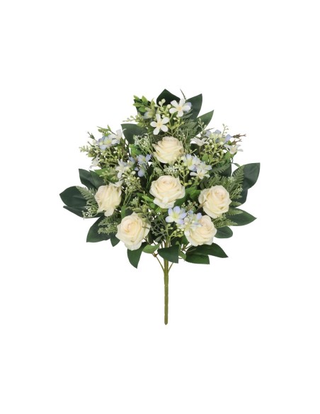 CONJUNTO ROSAS-STAR X 12 - 56 CM (CREMA)