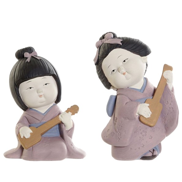 FIGURA RESINA 8X6X11 GEISHA MATE 2 SURT.