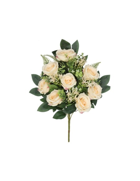 CONJUNTO ROSAS MEDX 12 - 56 CM (CREMA)