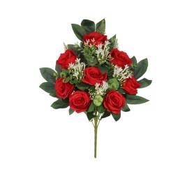 CONJUNTO ROSAS  MED X 12 - 56 CM (ROJO)