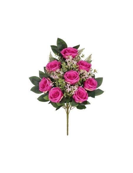CONJUNTO ROSAS MED X 12 - 56 CM (FUCSIA)