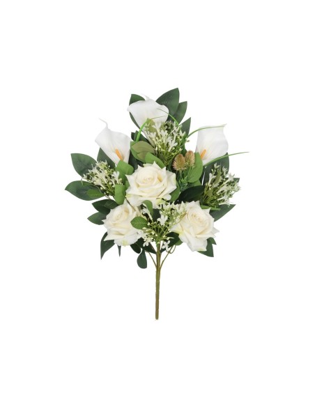 CONJUNTO ROSAS-CALAS X 11 - 56 CM (BL)