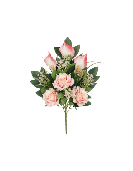 CONJUNTO ROSAS-CALAS X 11 - 56 CM (ROSA)