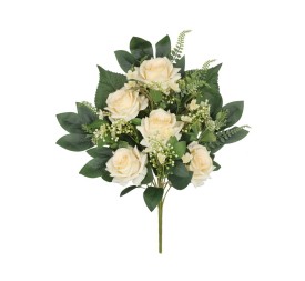 CONJUNTO ROSAS LIA X 12 - 56 CM (CREMA)