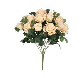RAMO ROSAS-CAPULLO X 13 - 49 CM (CREMA)