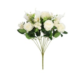 RAMO ROSAS-CALAS X 12 - 53 CM (BLANCO)