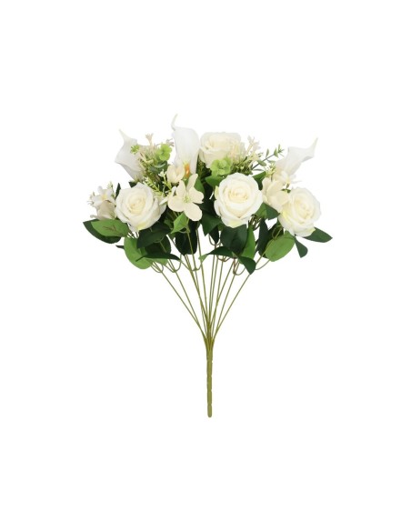 RAMO ROSAS-CALAS X 12 - 53 CM (BLANCO)