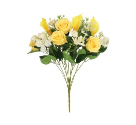 RAMO ROSAS-CALAS X 12 - 53 CM (AMARILLO)
