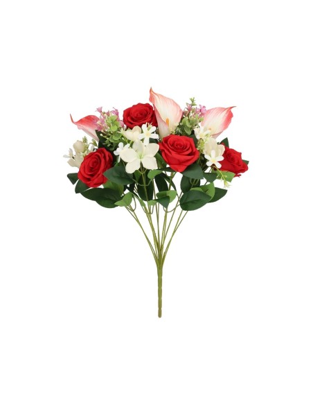 RAMO ROSAS-CALAS X 12 - 53 CM (ROJO)