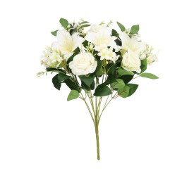 RAMO ROSAS-LILY X 12 - 53 CM (BLANCO)