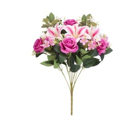 RAMO ROSAS-LILY X 12 - 53 CM (VIOLETA)