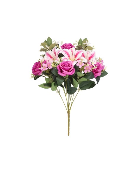 RAMO ROSAS-LILY X 12 - 53 CM (VIOLETA)