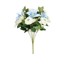 RAMO ROSAS-LILY X 12 - 53 CM (AZUL)