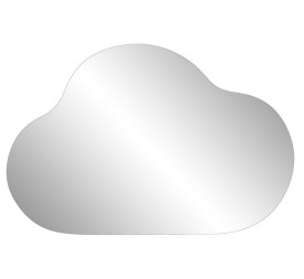 ESPEJO CRISTAL 60X2X40 NUBE PLATEADO